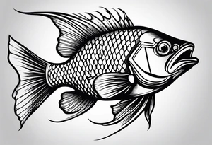 Fish for men's shoulder tattoo idea