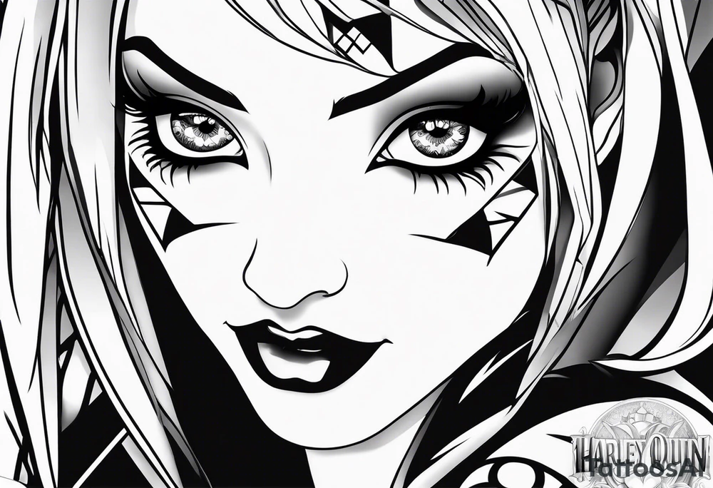Harley quinn eyes tattoo idea