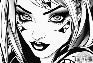 Harley quinn eyes tattoo idea