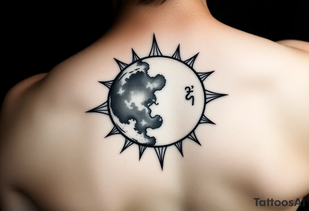 The moon and the sun tattoo idea