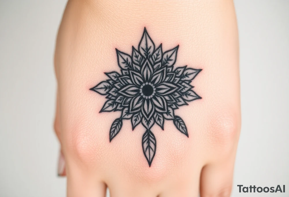 spiritual feathers ornamental mandala shaman tattoo idea