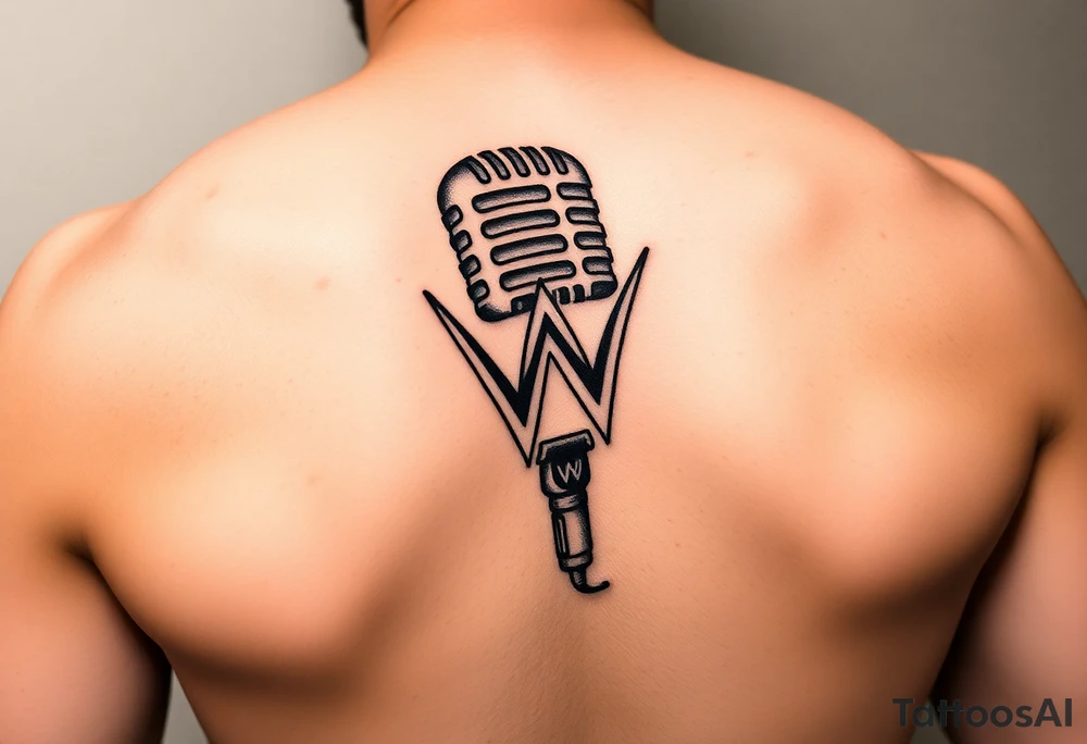 WWE microphone tattoo idea