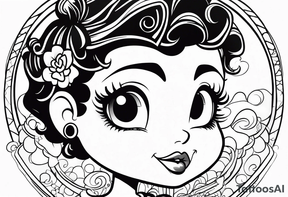 Betty boop tattoo idea