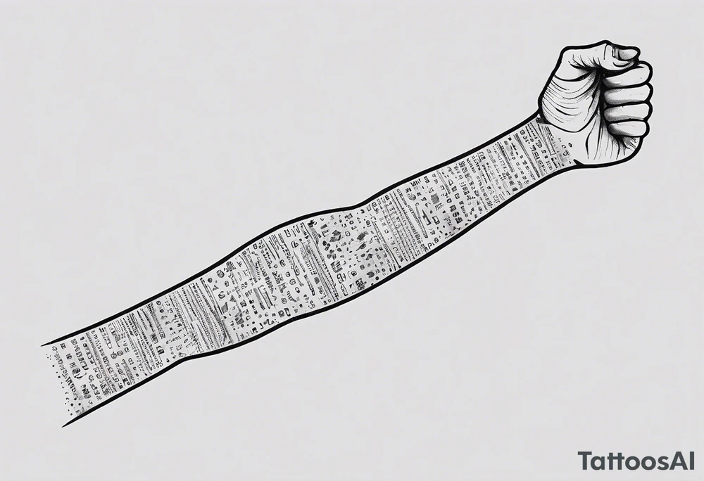 men’s arm sleeve, 1/18 and 8/31 roman numeral small print tattoo idea