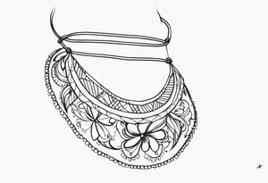 feminine ankle bracelet tattoo idea