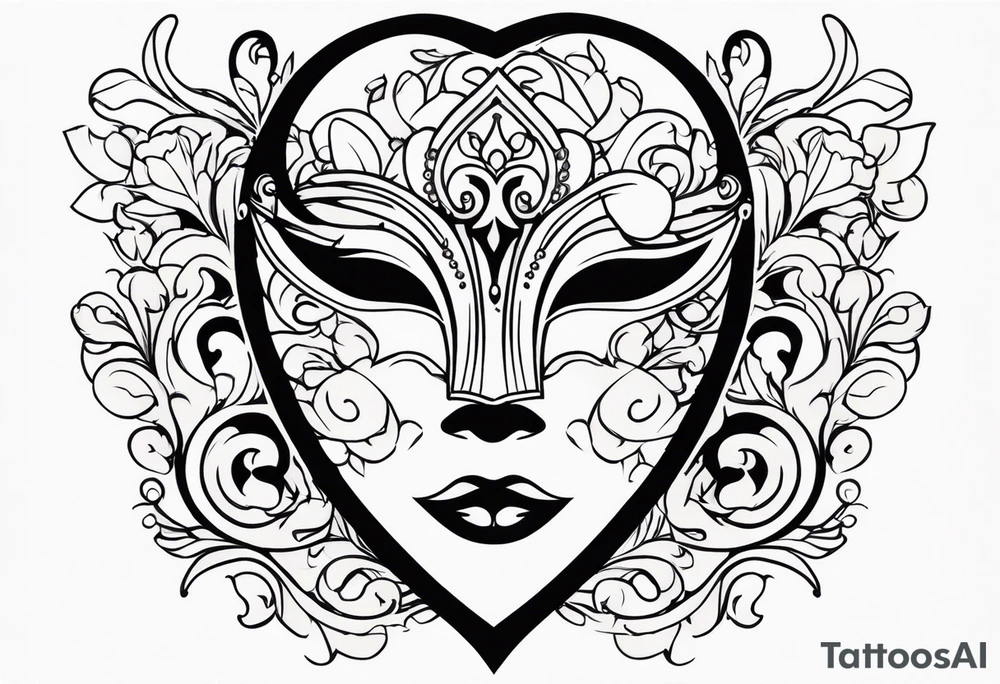 masquerade ball tattoo idea