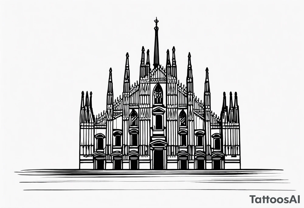 spire of the Milan cathedral tattoo idea