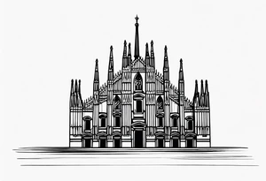 spire of the Milan cathedral tattoo idea