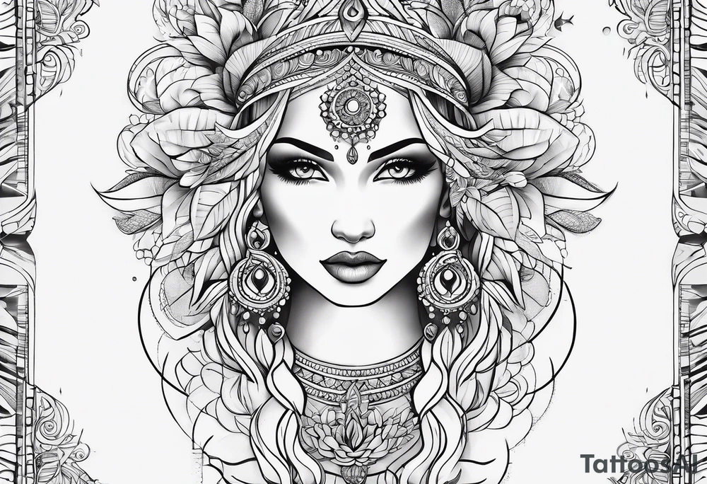 long
dainty 
unalome
linework tattoo idea