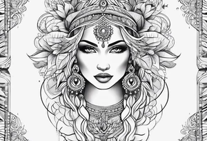 long
dainty 
unalome
linework tattoo idea