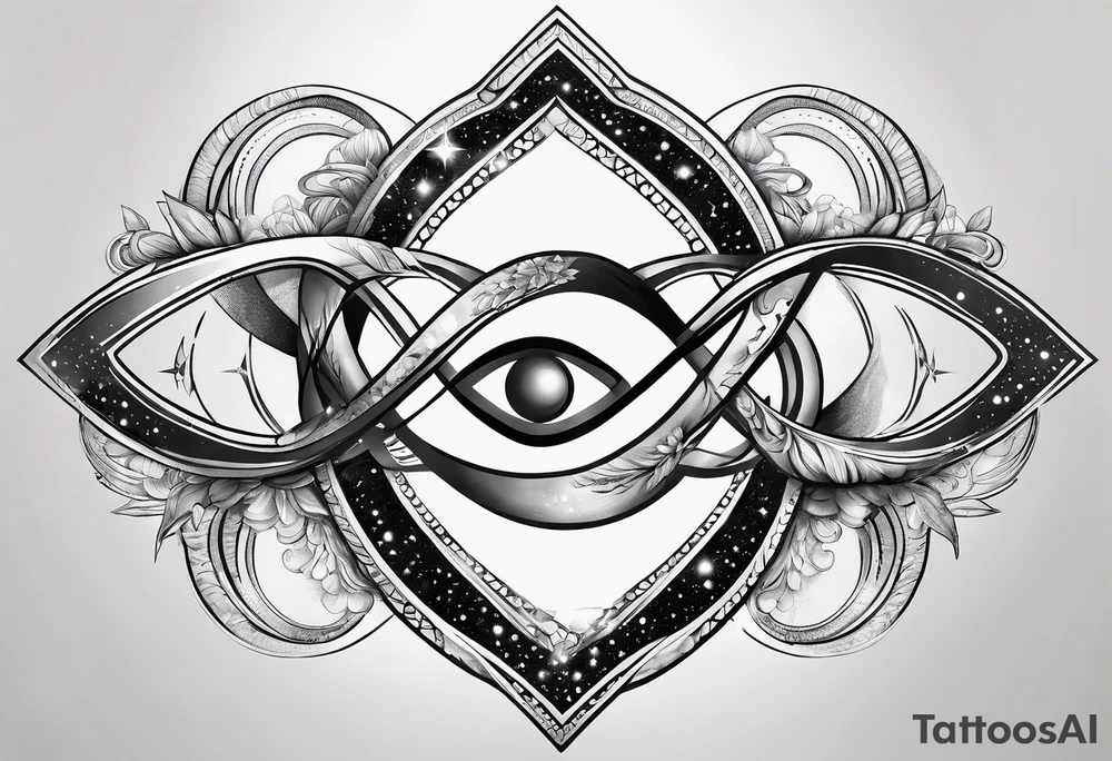 galaxy as an infinity symbol tattoo idea