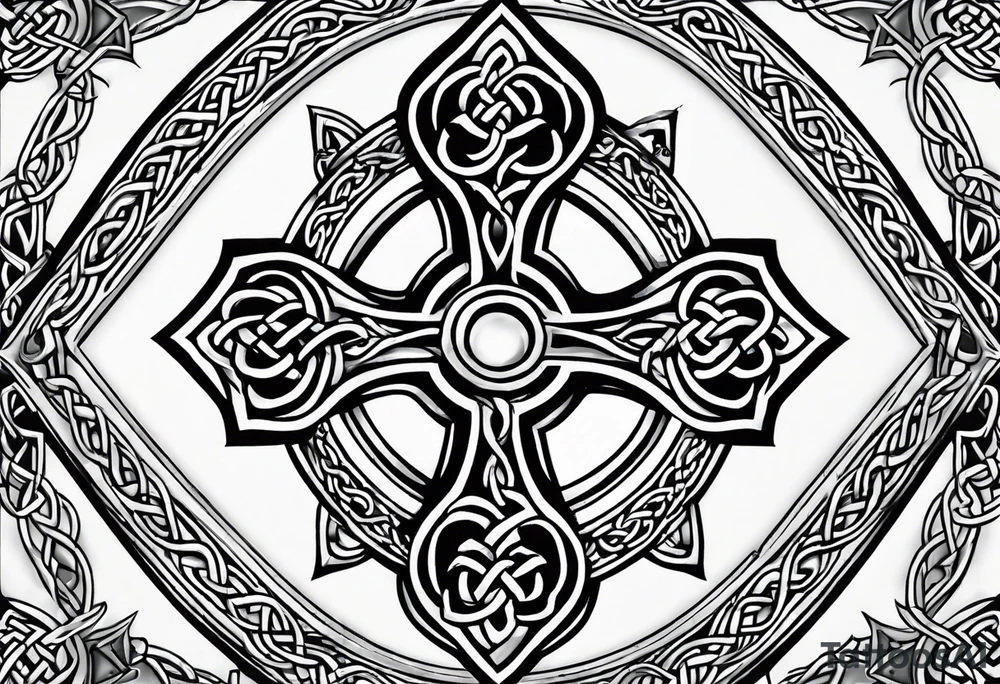 celtic cross tattoo idea