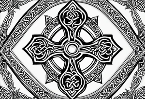 celtic cross tattoo idea
