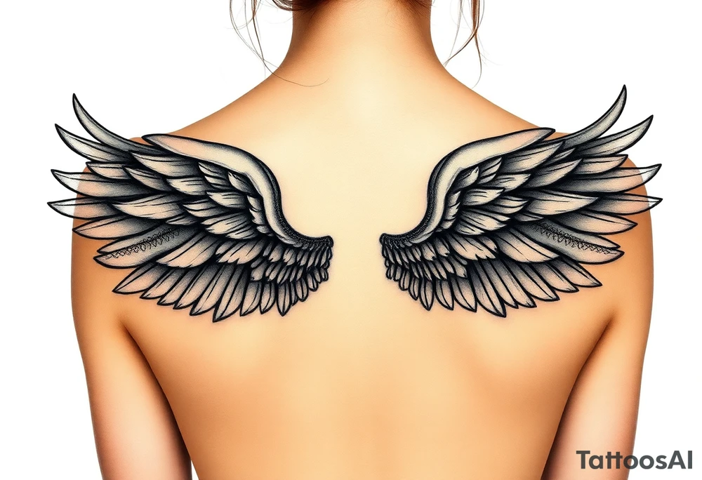 meaningful wings tattoo idea
