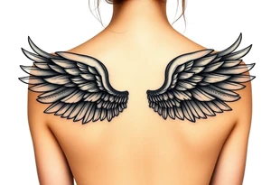 meaningful wings tattoo idea