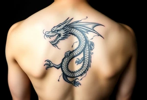 Powerful dragon tattoo idea