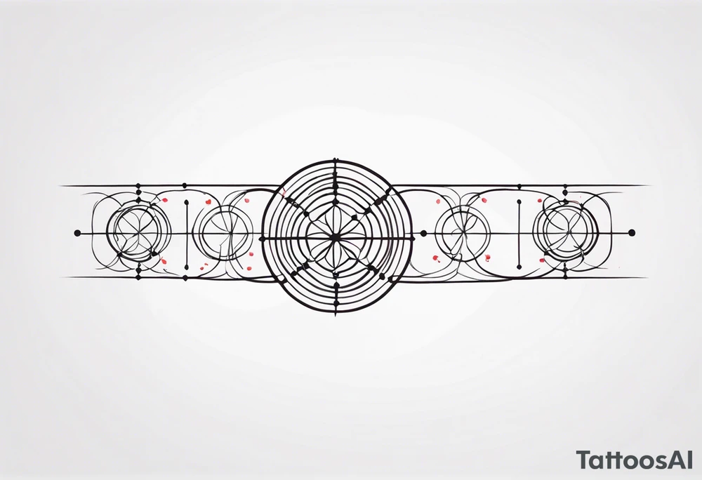 armband tattoo, masculine, narrow, horizontal with quantum bound atoms pattern tattoo idea armband tattoo, masculine, narrow, horizontal with quantum bound atoms pattern tattoo idea