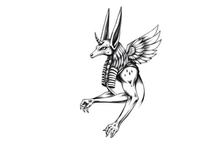 Anubis Egypt god tattoo idea