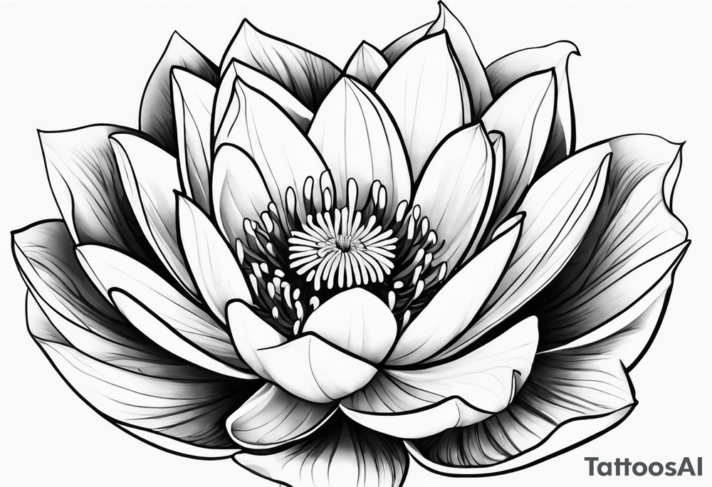 3 simple water lillie’s becoming more bloomed tattoo idea