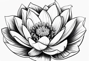 3 simple water lillie’s becoming more bloomed tattoo idea