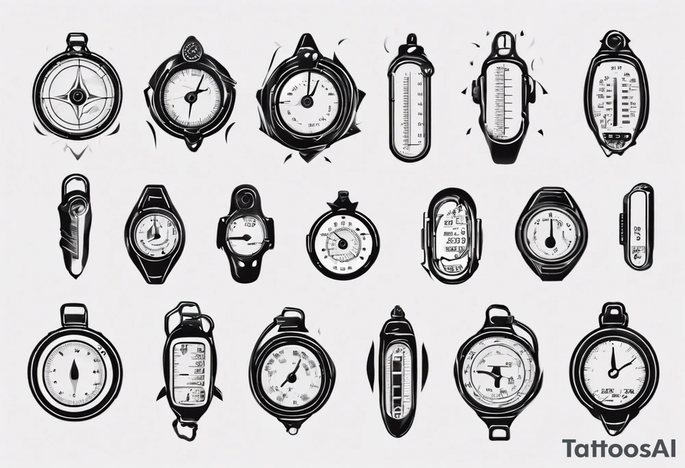Speed pedometer tattoo idea