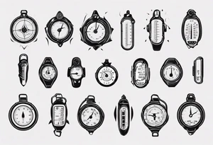 Speed pedometer tattoo idea