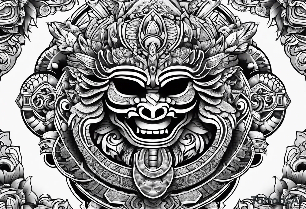 Aztec snake tattoo idea