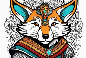Viking fox tattoo idea