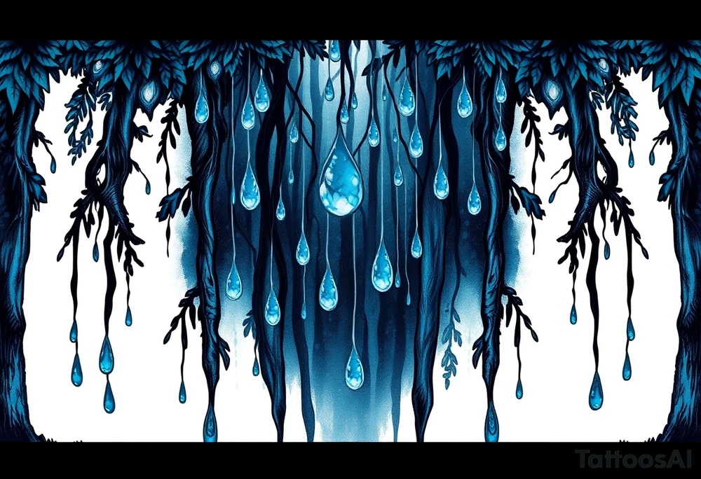 forest background
blue rain drops tattoo idea