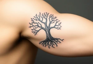 tree of life with roots tattoo idea