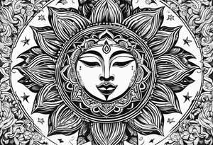 Filipino sun tattoo idea