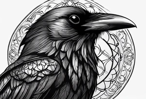 A raven Gothic tattoo idea