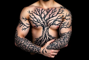 Tree roots tattoo idea