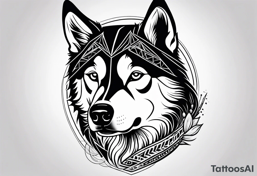 Siberian Husky tattoo idea