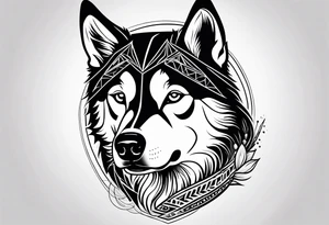 Siberian Husky tattoo idea