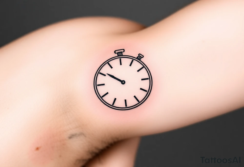 analog Clock set to 03:09 tattoo idea