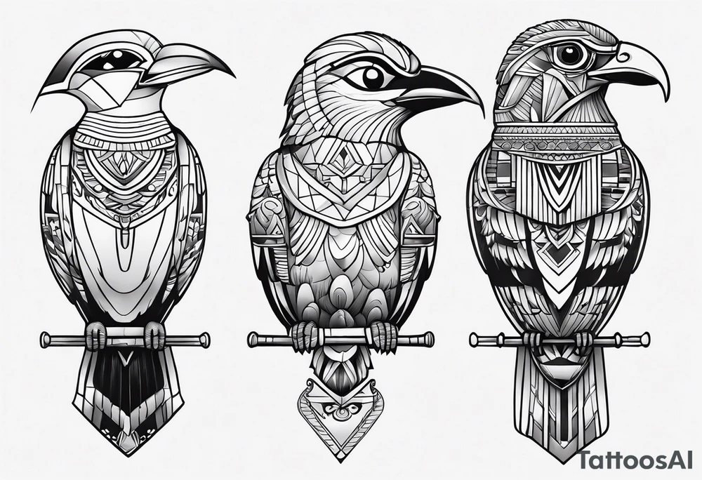 egyptian ba bird tattoo idea