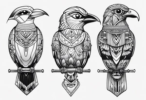 egyptian ba bird tattoo idea