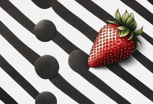 Single Strawberry tattoo idea
