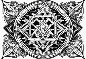Deathcore style pattern on chest tattoo idea