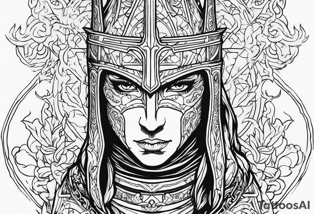 Dark Souls face tattoo idea