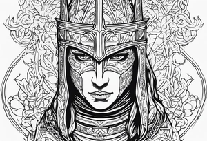 Dark Souls face tattoo idea