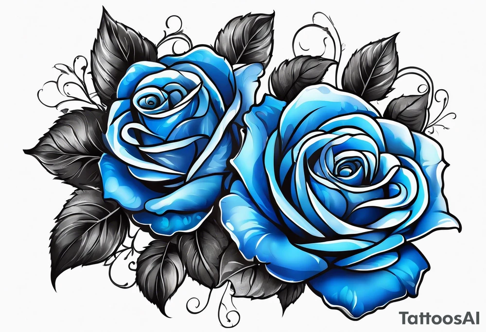 blue roses frames, tattoo idea