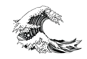 Roaming waves tattoo idea