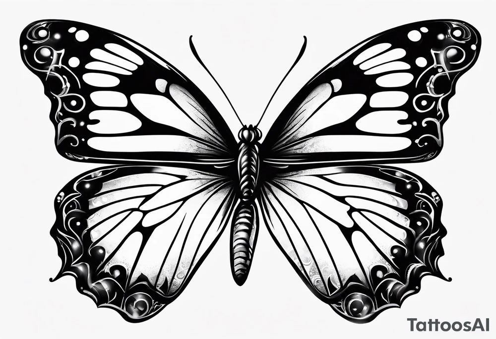 butterfly with a semicolon tattoo idea