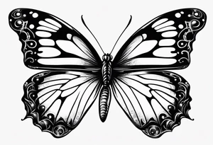 butterfly with a semicolon tattoo idea