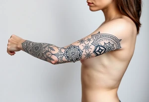 bold line shamanstyle tattoo idea