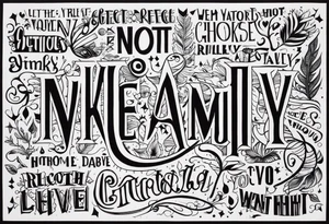 Including the words not yet tattoo idea