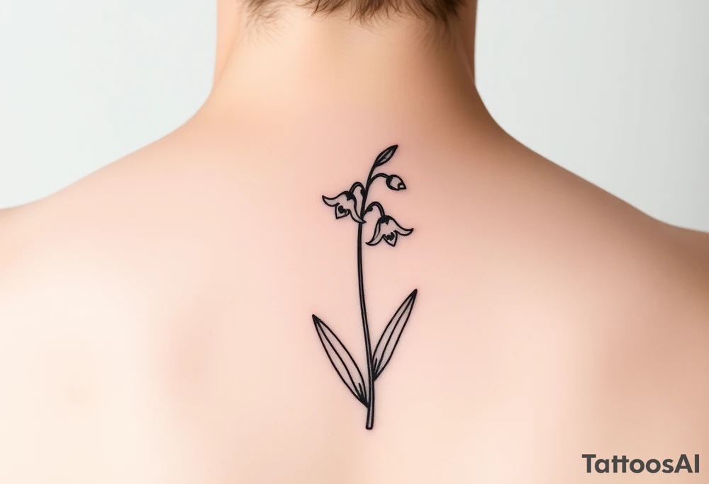 daffodils, Lily of the valley, larkspur tattoo idea