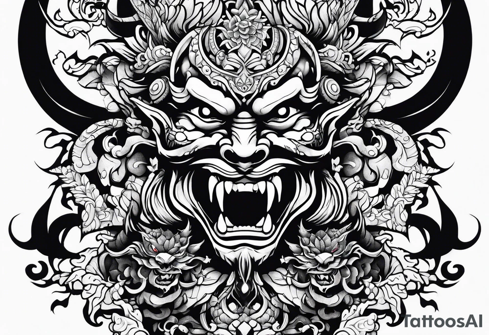 yakuza tattoo demon tattoo idea